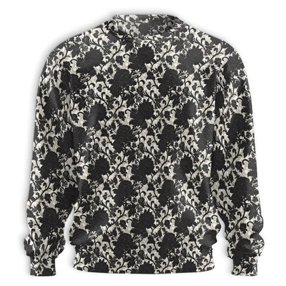 Black Gothic Floral Sweatshirt – Colorful Graphic 3D All Over Print Design