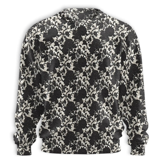 Black Gothic Floral Sweatshirt – Colorful Graphic 3D All Over Print Design