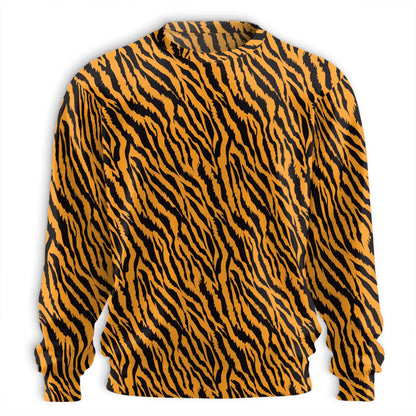Tiger Print Sweatshirt – Colorful Graphic 3D All Over Print Design