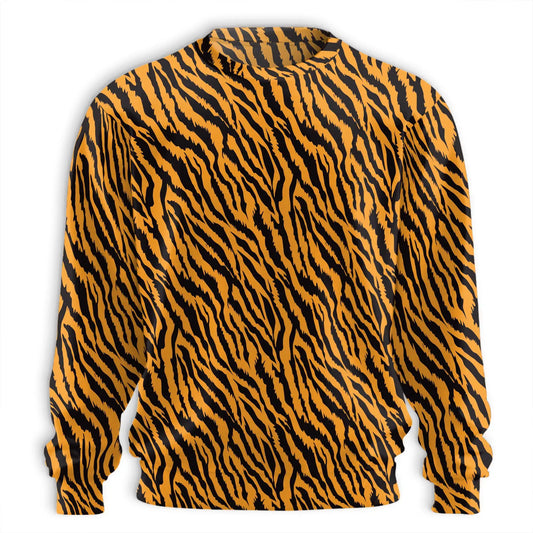 Tiger Print Sweatshirt – Colorful Graphic 3D All Over Print Design