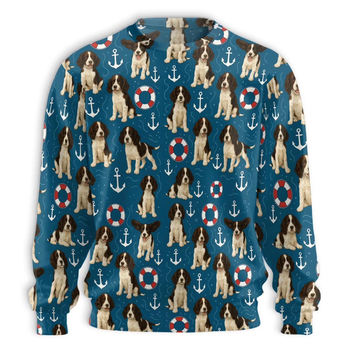 English Springer Spaniel Sweatshirt – Colorful Graphic 3D All Over Print Design