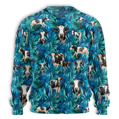 Tropical Cow Pattern Sweatshirt – Tropical 3D All Over Print Design