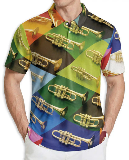 Trumpet Music Hawaiian Polo Shirt | Azhawaiian