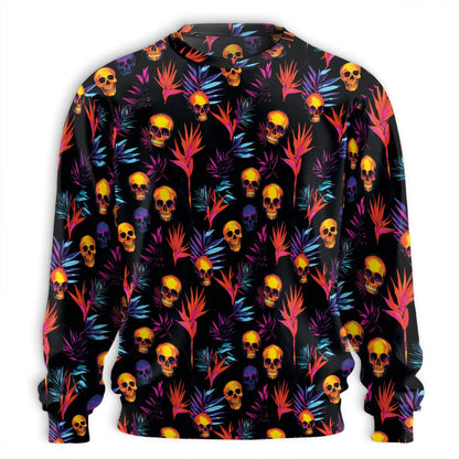 Colorful Skull Sweatshirt – Colorful Graphic 3D All Over Print Design