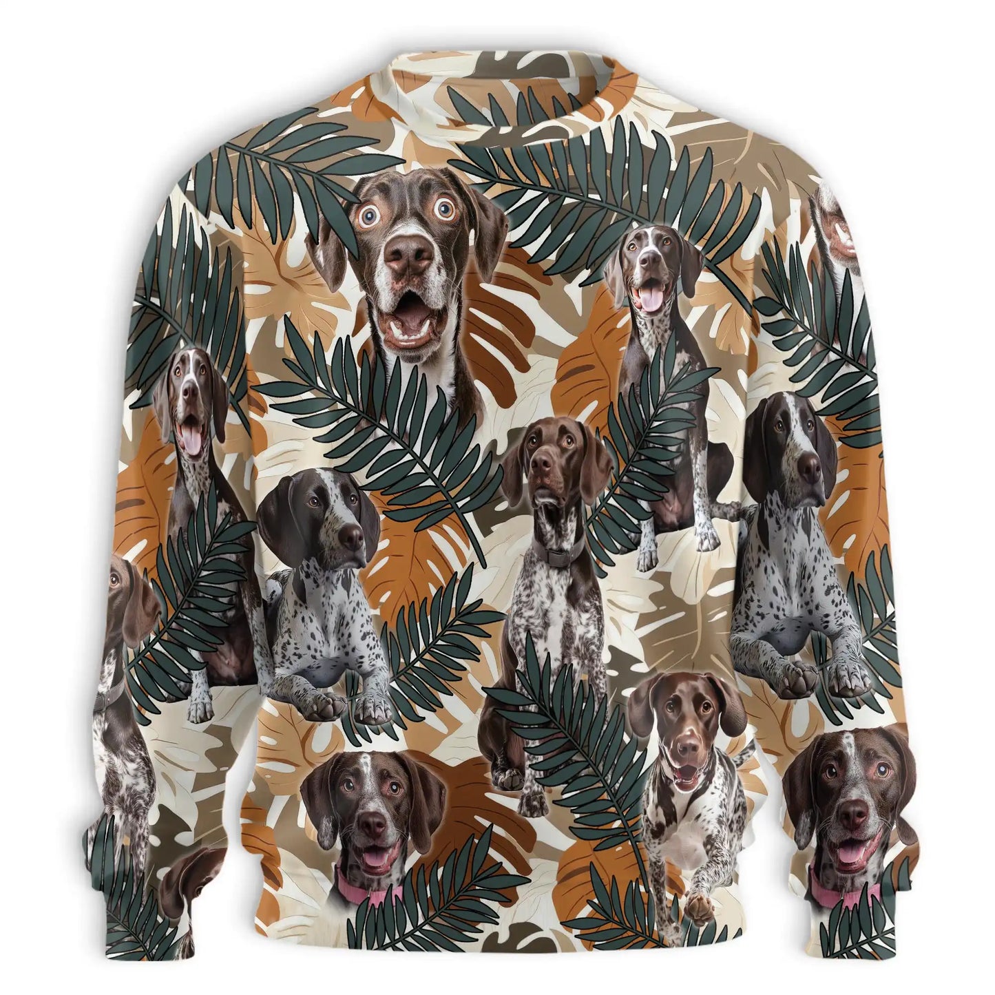 German Shorthaired Pointer Sweatshirt – Colorful Graphic 3D All Over Print Design