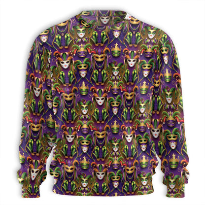 Mardi Gras Sweatshirt – Colorful Graphic 3D All Over Print Design