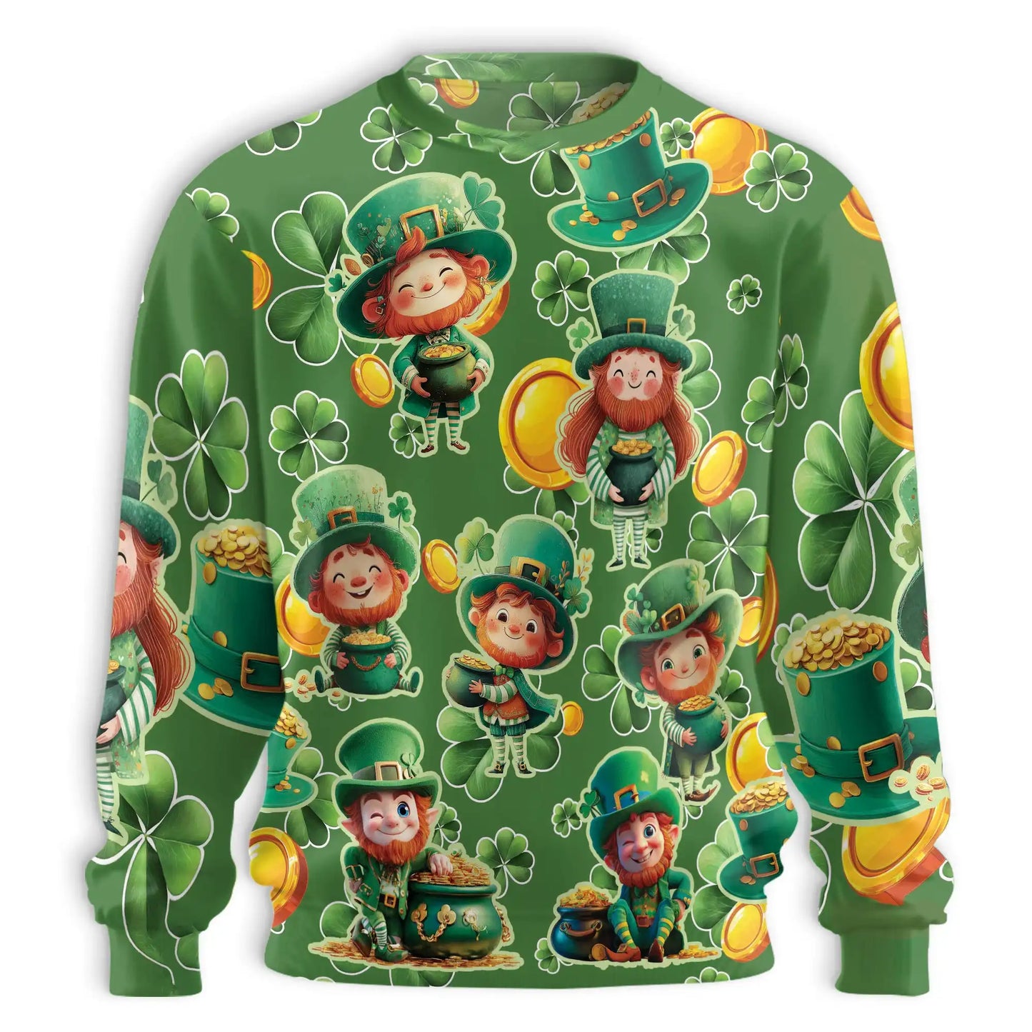 Irish Leprechaun Sweatshirt – Colorful Graphic 3D All Over Print Design