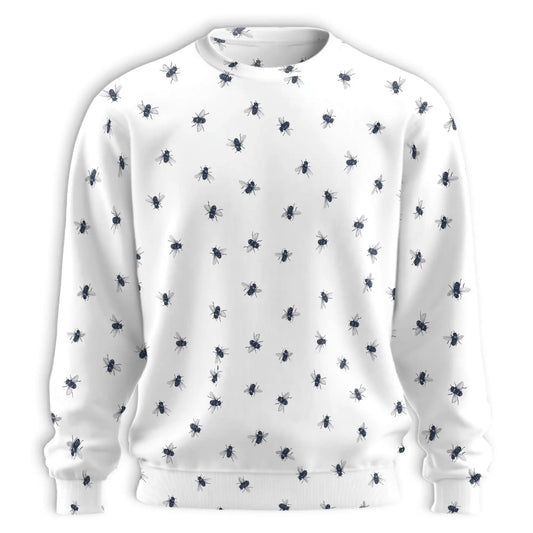 Housefly Pattern Sweatshirt – Colorful Graphic 3D All Over Print Design