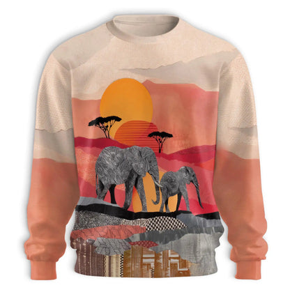Mandala Elephants Sweatshirt – Colorful Graphic 3D All Over Print Design