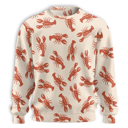 Lobster Pattern Sweatshirt – Colorful Graphic 3D All Over Print Design