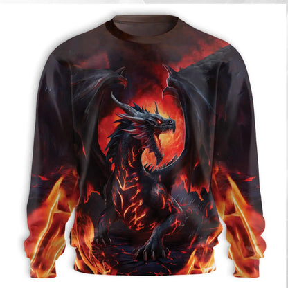 Mythical Dragon Sweatshirt – Colorful Graphic 3D All Over Print Design