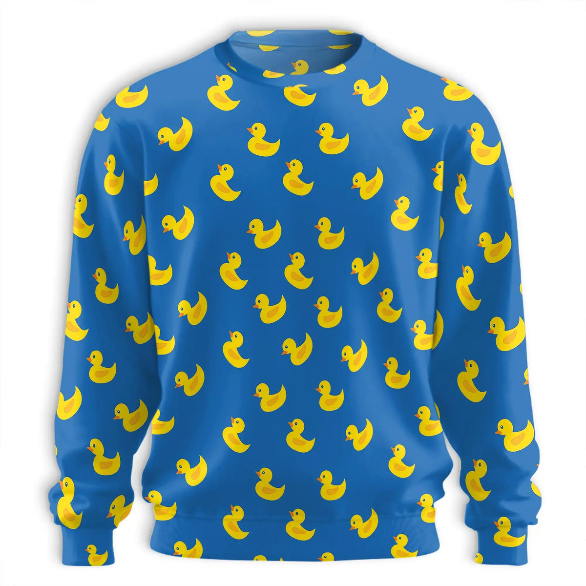 Duck Seamless Pattern Sweatshirt – Colorful Graphic 3D All Over Print Design