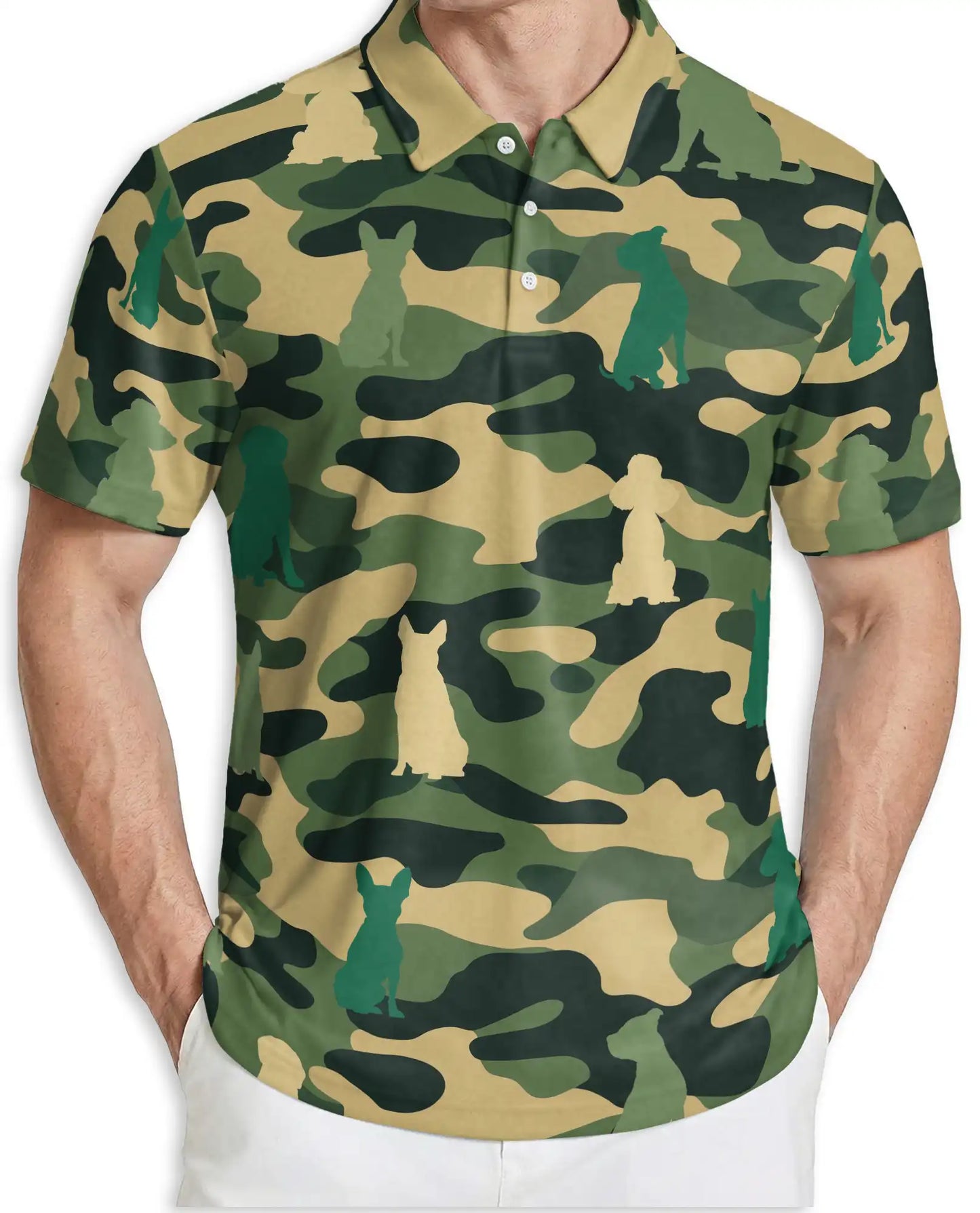 Dog Camo Polo Shirt | Azhawaiian
