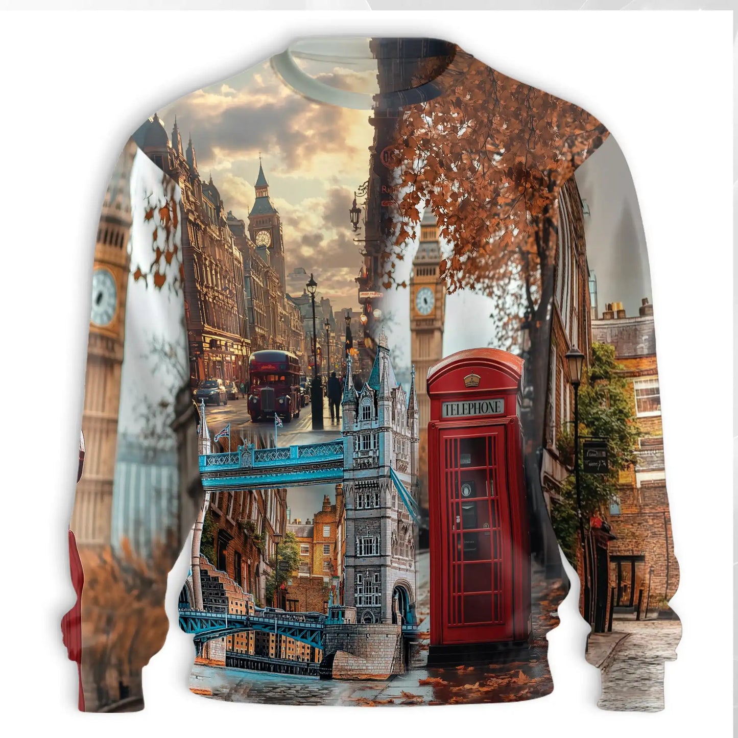 London Street Sweatshirt – Colorful Graphic 3D All Over Print Design