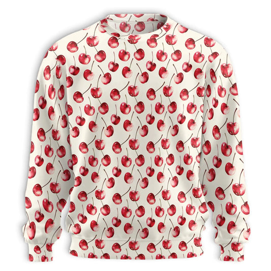 Cherry Pattern Sweatshirt – Colorful Graphic 3D All Over Print Design