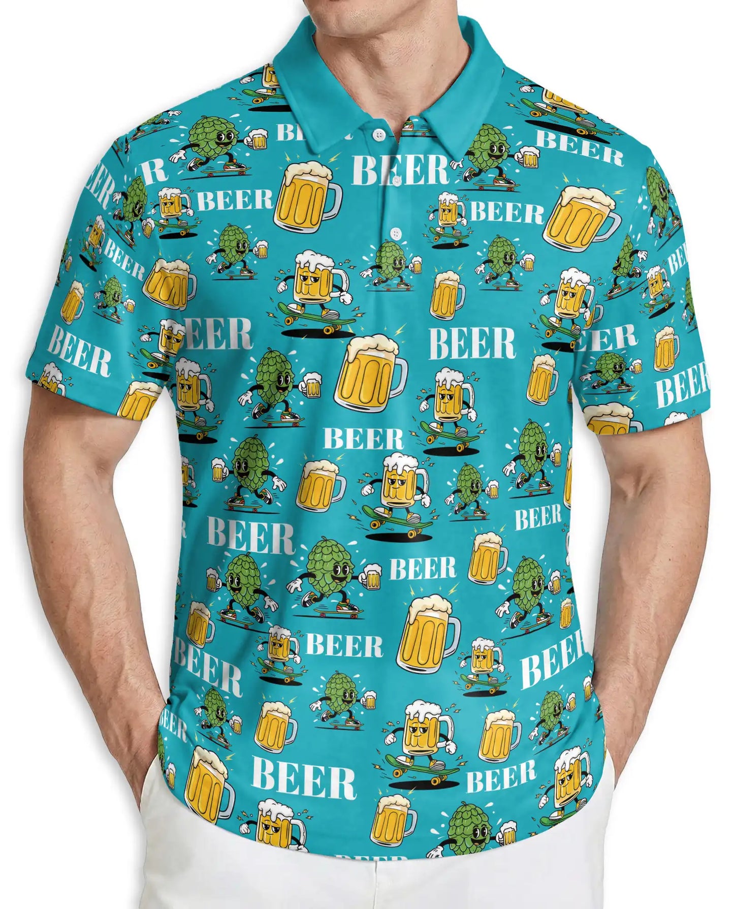 Beer Skate Polo Shirt, Funny Craft Beer Style | Azhawaiian