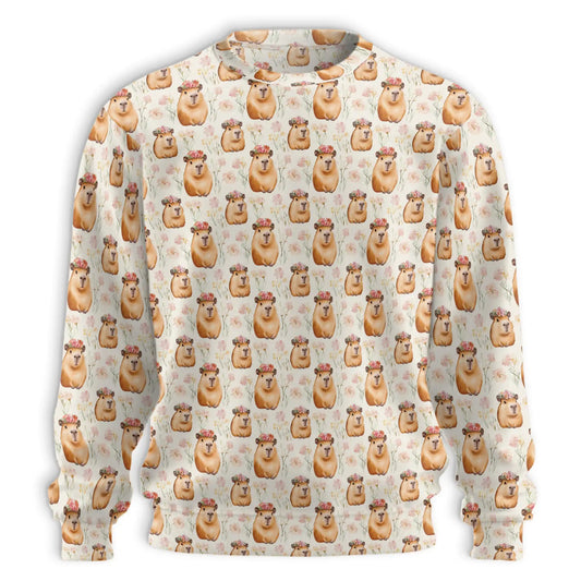 Cute Capybara Sweatshirt – Colorful Graphic 3D All Over Print Design