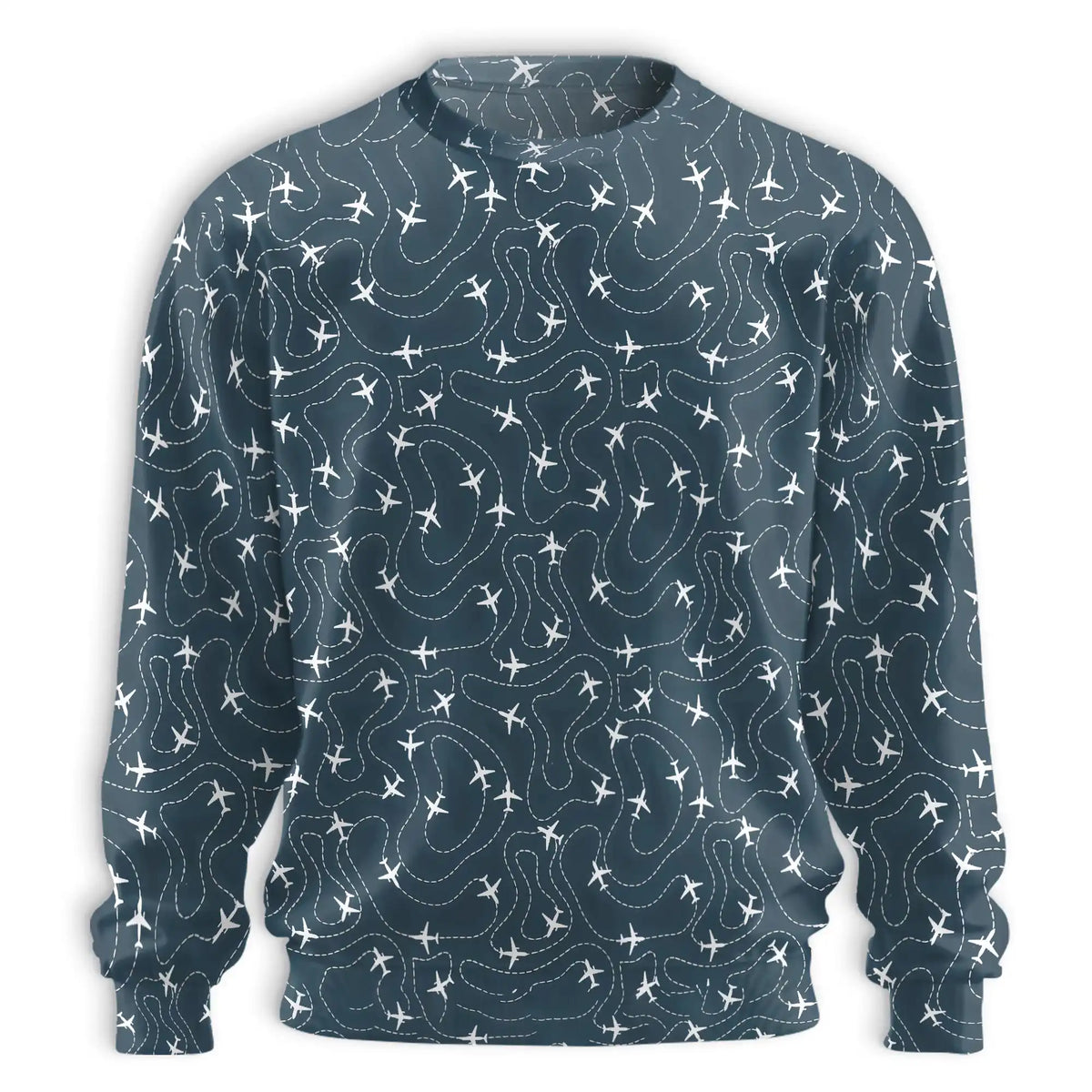 Airplane Trail Pattern Sweatshirt – Colorful Graphic 3D All Over Print Design