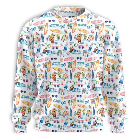 Surf Beach Sweatshirt – Tropical 3D All Over Print Design