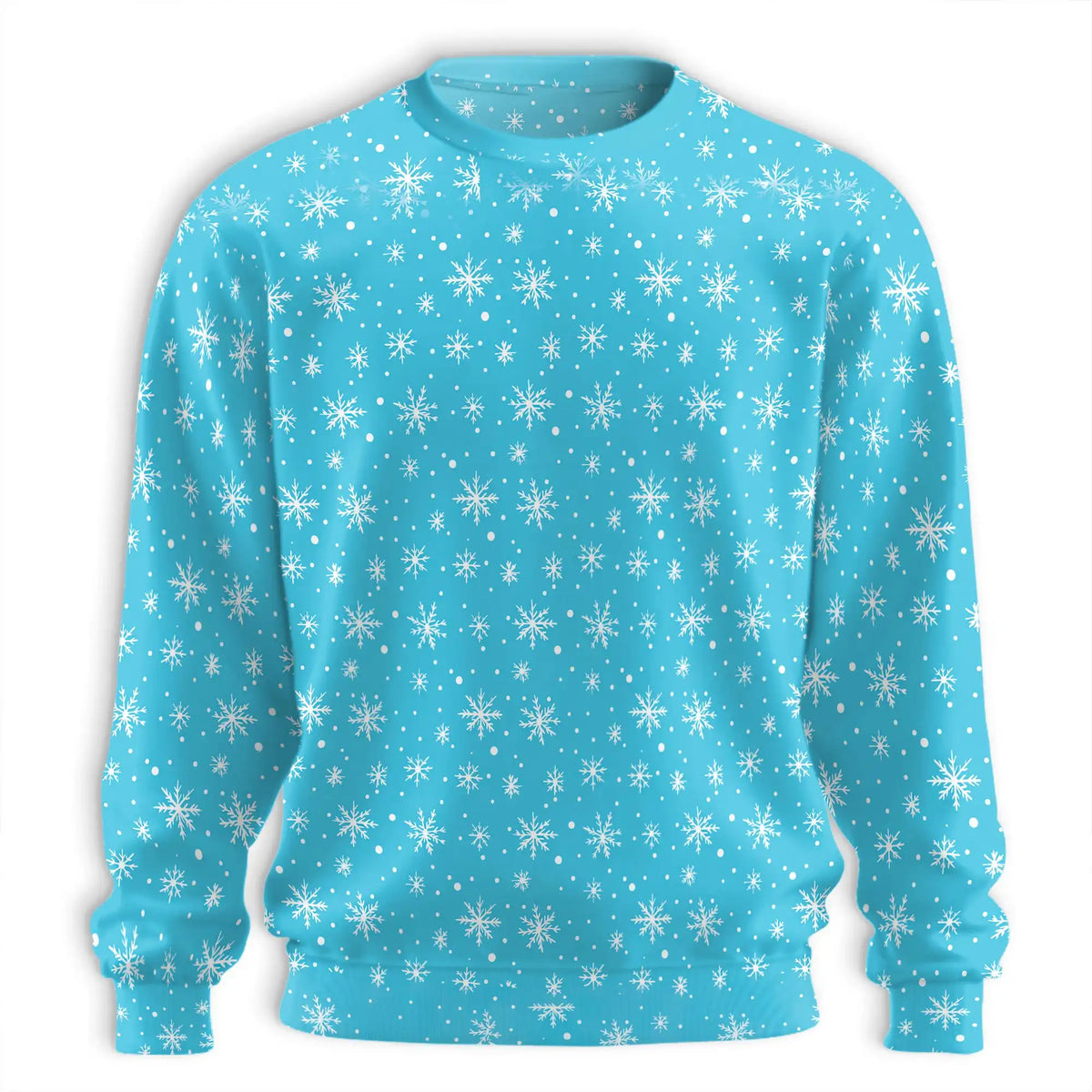 Snowflake Print Sweatshirt – Colorful Graphic 3D All Over Print Design