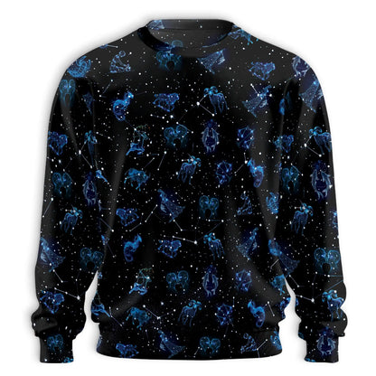 Zodiac Print Sweatshirt – Colorful Graphic 3D All Over Print Design