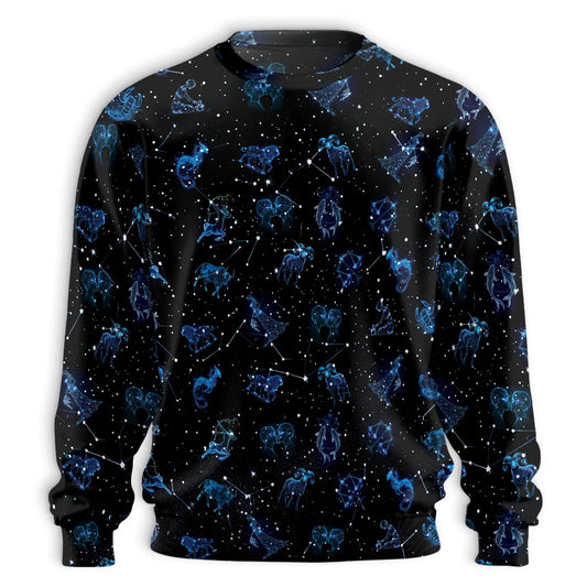 Zodiac Print Sweatshirt – Colorful Graphic 3D All Over Print Design