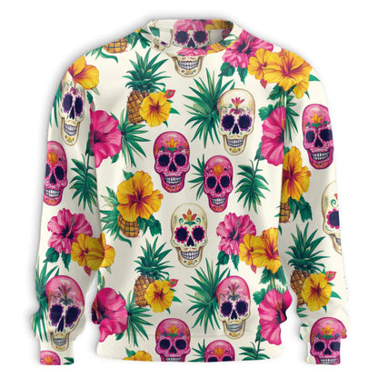 Sugar Skull Sweatshirt – Colorful Graphic 3D All Over Print Design