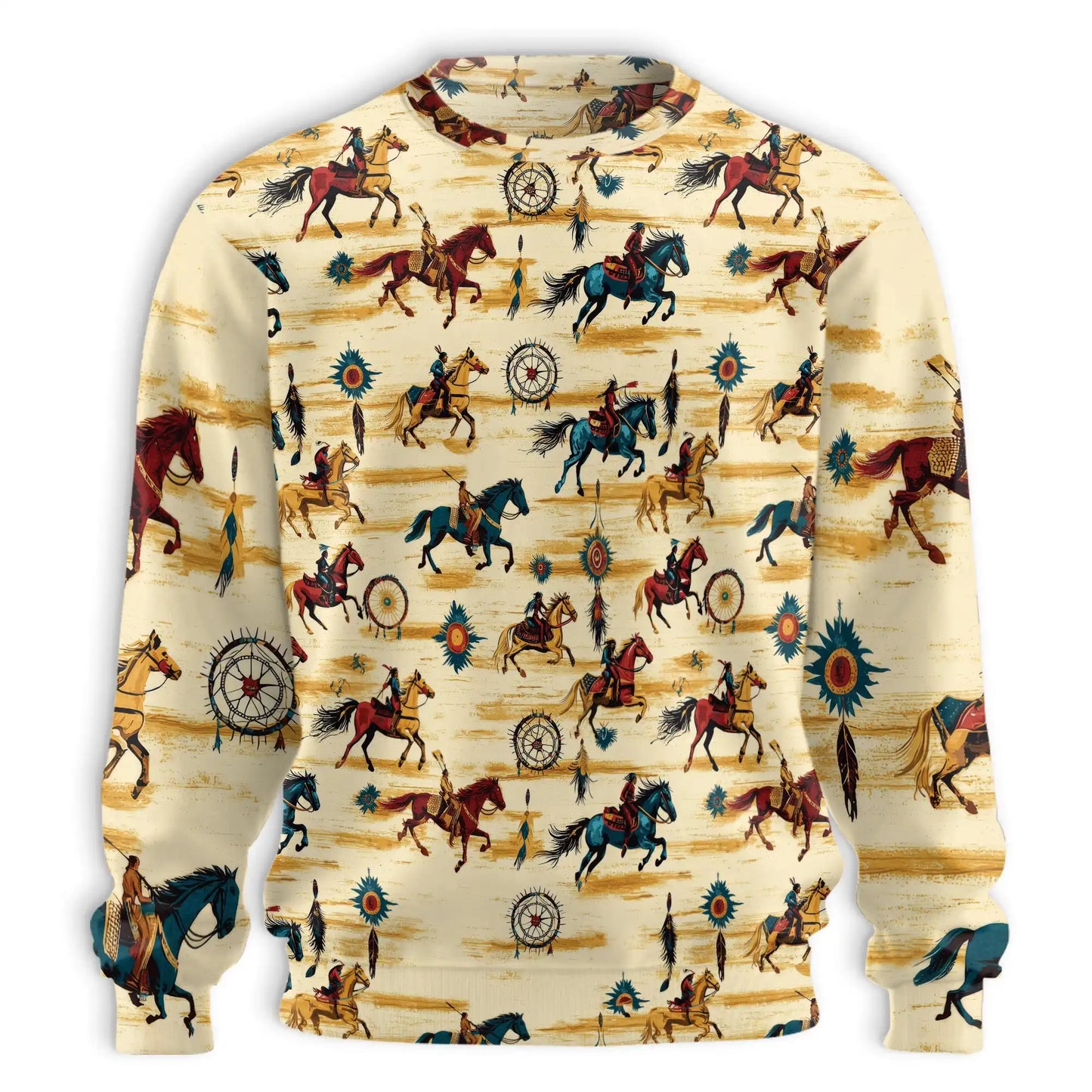 Wild Horse Sweatshirt – Colorful Graphic 3D All Over Print Design
