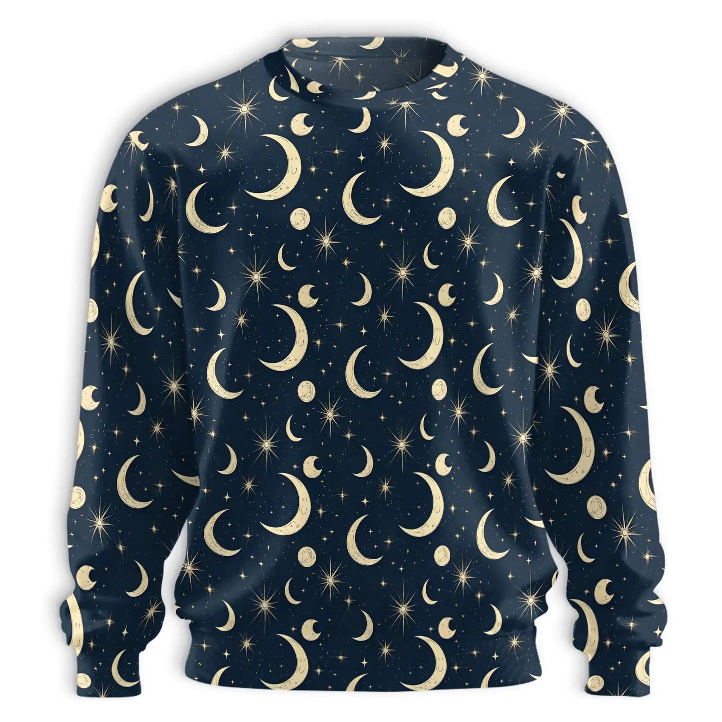 Cool Gold Half Moon Abstract Pattern Sweatshirt – Colorful Graphic 3D All Over Print Design