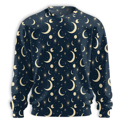 Cool Gold Half Moon Abstract Pattern Sweatshirt – Colorful Graphic 3D All Over Print Design
