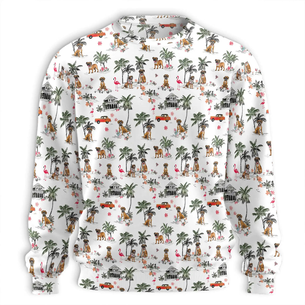Boxer Beach Retro Sweatshirt – Vintage 3D All Over Print Design