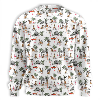 Boxer Beach Retro Sweatshirt – Vintage 3D All Over Print Design