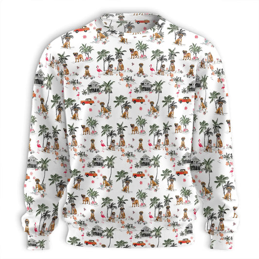Boxer Beach Retro Sweatshirt – Vintage 3D All Over Print Design