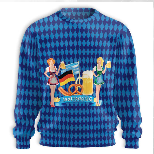 Oktoberfest Beer Sweatshirt – Colorful Graphic 3D All Over Print Design
