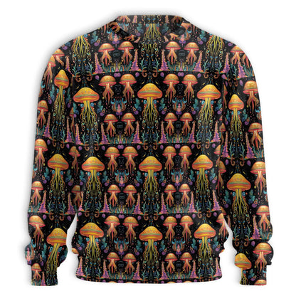 Hippie Jellyfish Sweatshirt – Colorful Graphic 3D All Over Print Design
