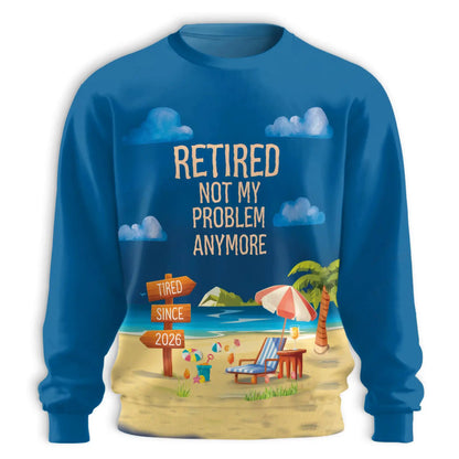 Beach Retirement Sweatshirt – Tropical 3D All Over Print Design