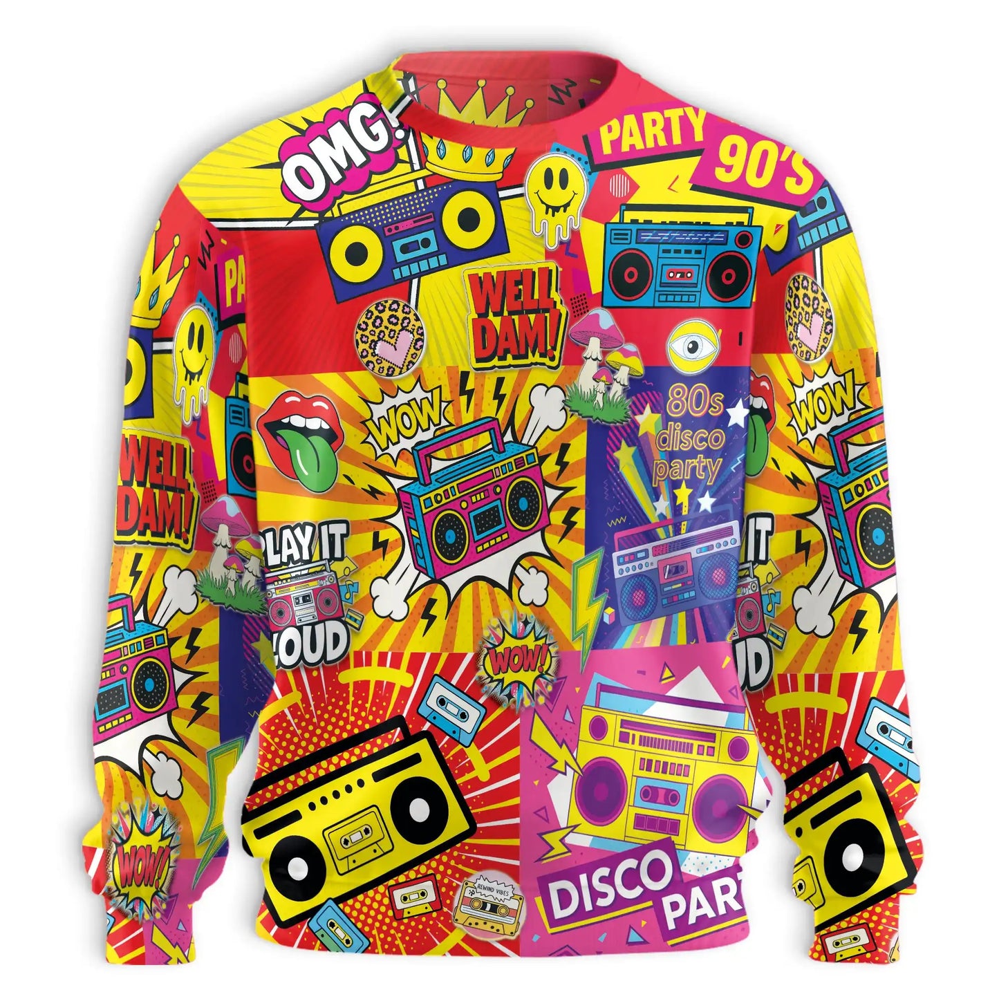Radio Music Pop Art Sweatshirt – Colorful Graphic 3D All Over Print Design
