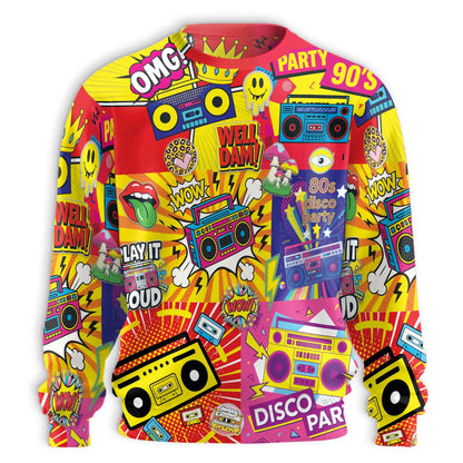Radio Music Pop Art Sweatshirt – Colorful Graphic 3D All Over Print Design