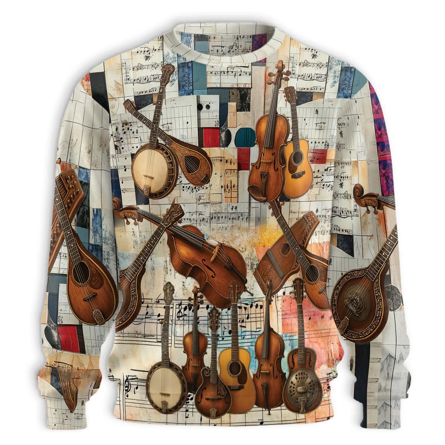 Bluegrass Music Vintage Sweatshirt – Vintage 3D All Over Print Design