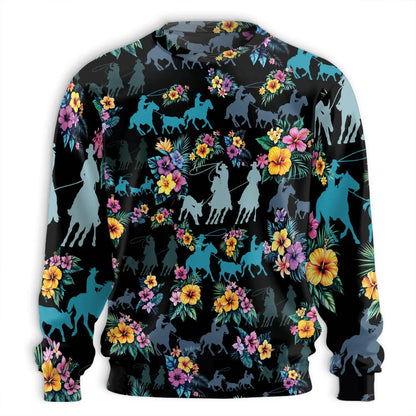 Tropical Team Roping Sweatshirt – Tropical 3D All Over Print Design