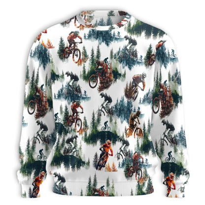 Mountain Biking Sweatshirt – Colorful Graphic 3D All Over Print Design