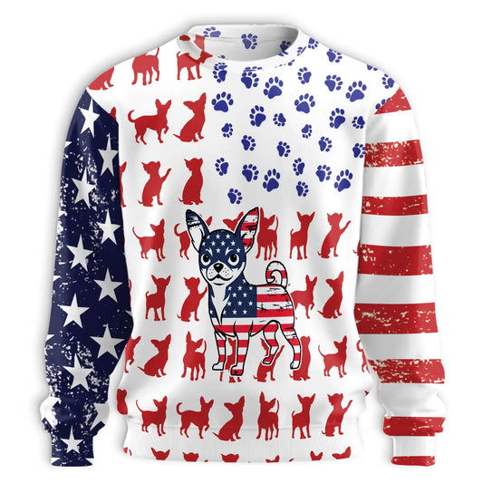 American Chihuahua Sweatshirt – Colorful Graphic 3D All Over Print Design