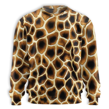 Giraffe Texture Sweatshirt – Colorful Graphic 3D All Over Print Design