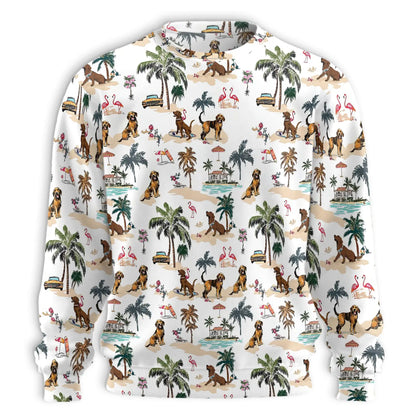 Chesapeake Bay Retriever Summer Beach Sweatshirt – Tropical 3D All Over Print Design