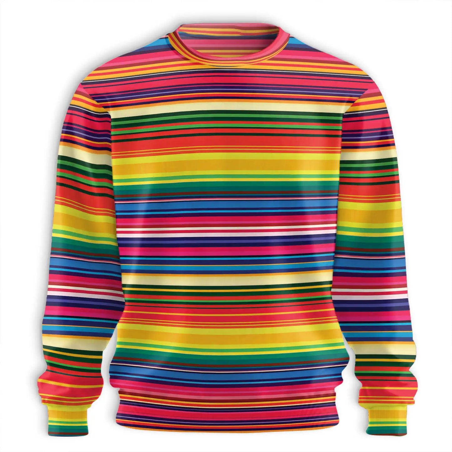 Mexican Serape Pattern Sweatshirt – Colorful Graphic 3D All Over Print Design