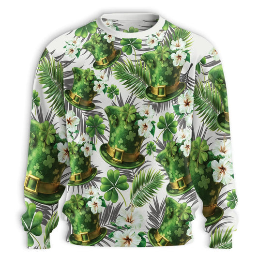 Green Hat Matching Friends Sweatshirt – Tropical 3D All Over Print Design