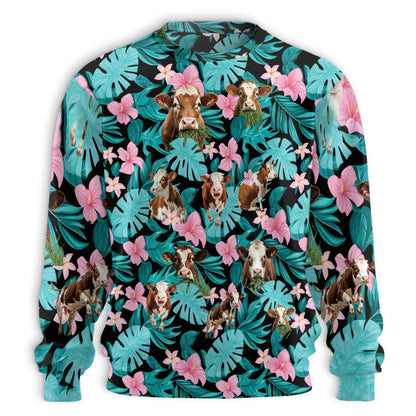 Tropical Cow Sweatshirt – Tropical 3D All Over Print Design
