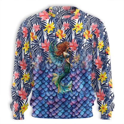 Mermaid Sweatshirt – Colorful Graphic 3D All Over Print Design
