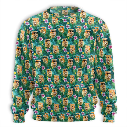 Hamster Tropical Sweatshirt – Tropical 3D All Over Print Design