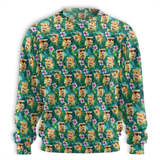 Hamster Tropical Sweatshirt – Tropical 3D All Over Print Design